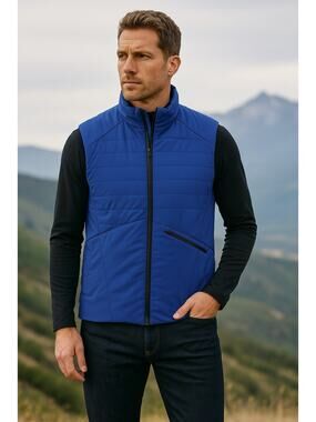 Aether Trace Vest Mens Size 4 US XL Blue Nylon Gorpcore Hiking Huckberry